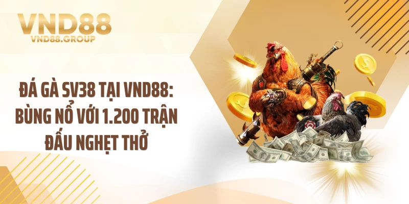 Đá Gà SV38 Tại VND88: Bùng Nổ Với 1.200 Trận Đấu Nghẹt Thở